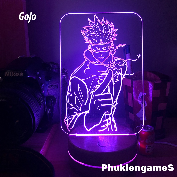 Đèn ngủ LED 3D 16 màu Anime Gojo- có cảm ứng và điều khiển - AN-06