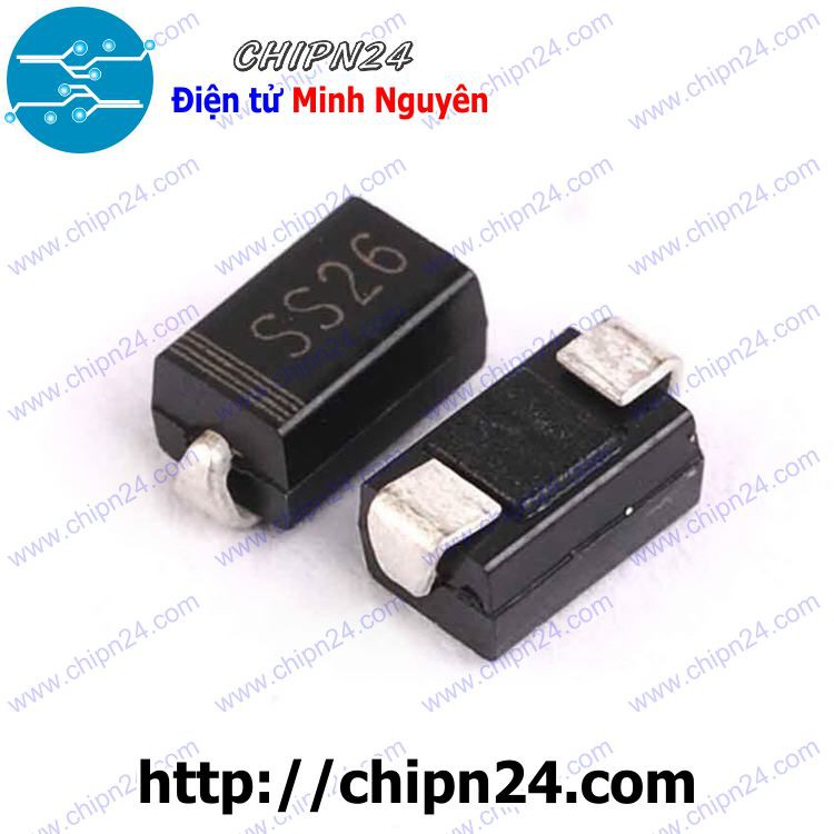 [10 CON] Diode Dán SS26 SMA 2A 60V (SMD Dán) [Diode xung]