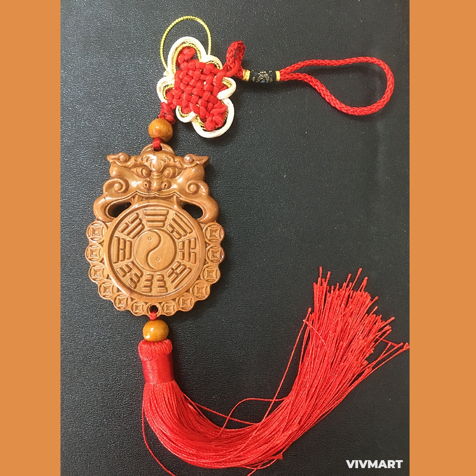 ✅ Gương Bát Quái Tiên Thiên Hổ Phù Vòng Tiền Gỗ Đào Phong Thủy Gia Tăng Tài Vận, Hóa Giải Sát Khí