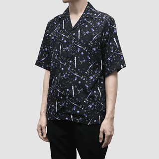 Áo sơ mi ngắn tay cổ Cuba có họa tiết UNCLÉ Peinture Cuban Shirt