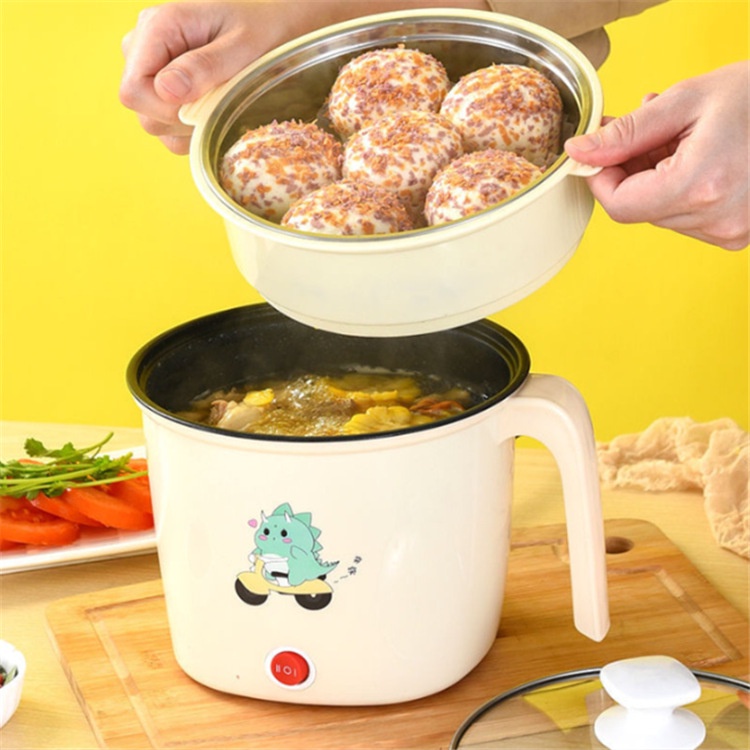 CA NẤU MÌ, ĂN LẨU, ĐUN NƯỚC SIÊU TỐC ĐA NĂNG MINI 2 TẦNG TẶNG KÈM XỬNG HẤP VÀ BỘ CHÉN ĐŨA MUỖNG NĨA NGẨU NHIÊN.