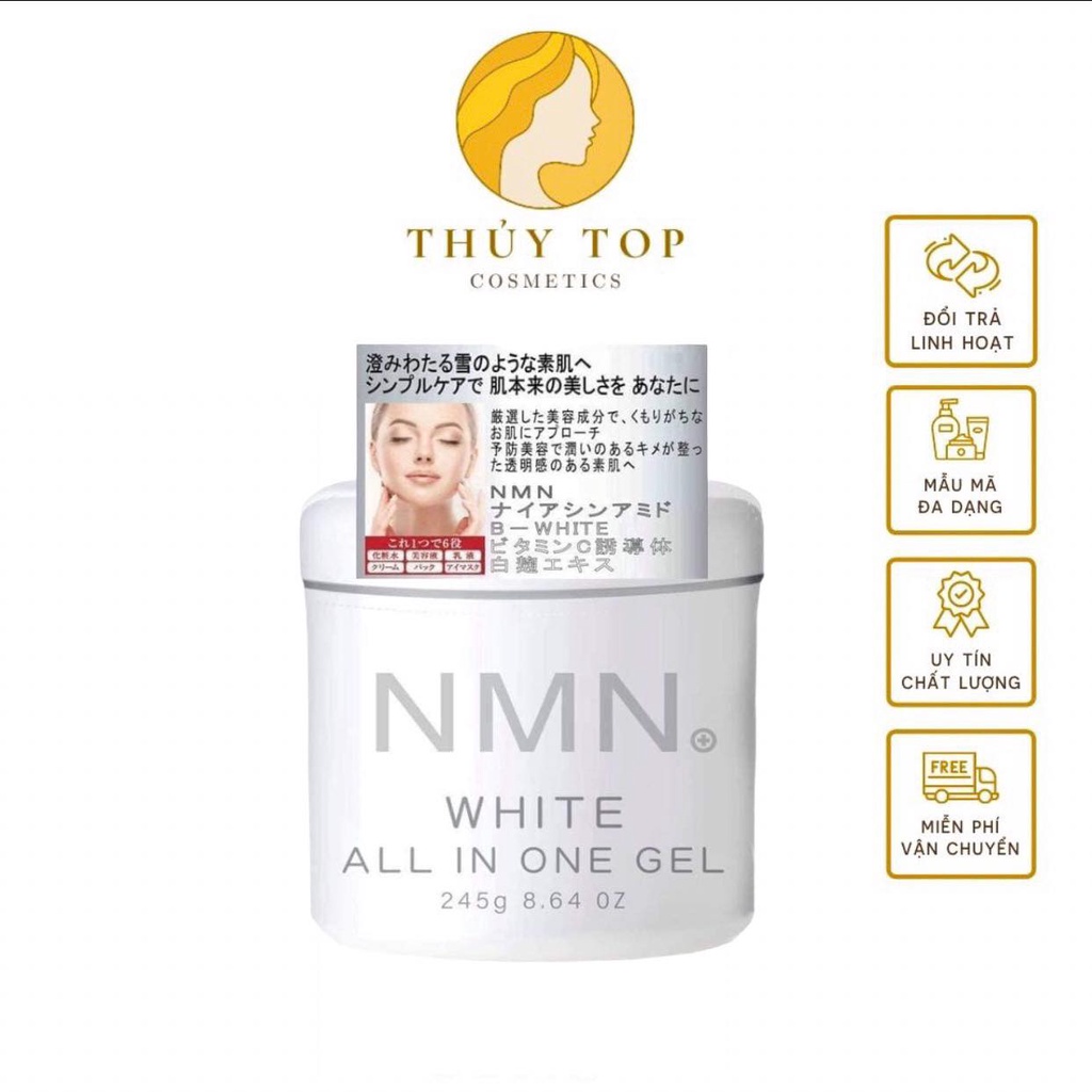 Kem Dưỡng NMN Trắng Da Chống Lão Hóa, Gel Dưỡng NMN White All In One, Dưỡng Da Nâng Cơ Giảm Nếp Nhăn