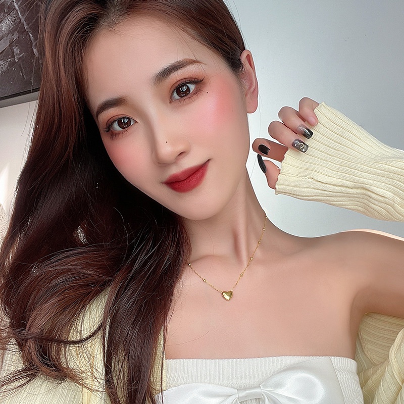 Vòng cổ Mạ Vàng 18K Mặt Hình Trái Tim