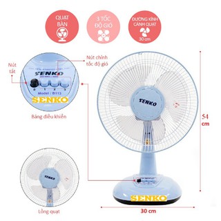 QUẠT BÀN B3 SENKO 113