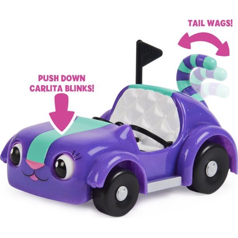 Đồ chơi Gabby Dollhouse: Bộ chú mèo và xe đi picnic có thể cử động mắt và đuôi