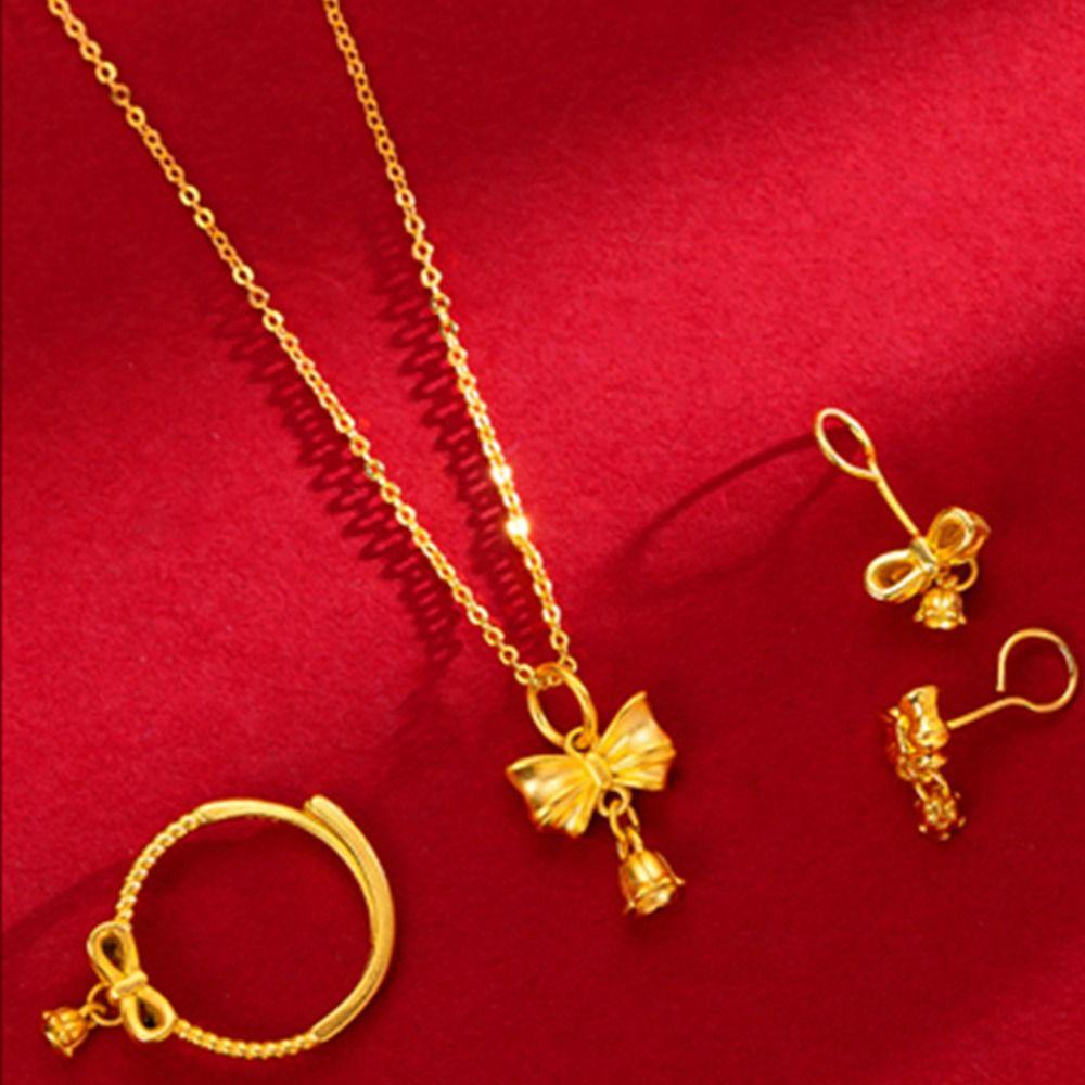 Vòng cổ Mặt Hoa Dễ Thương Thanh Lịch Cho Nữ|Khuyên Tai Dạng Vòng Hở Đính Nơ Nhiều Màu Sắc Có Thể Điều