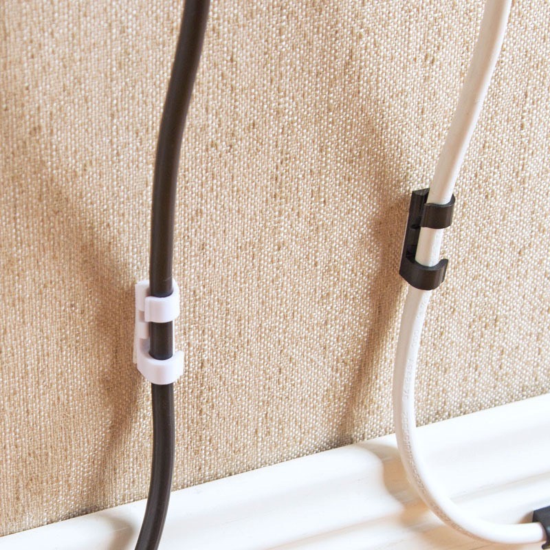 Bộ 20 miếng dán tường đi dây điện ⚡SIÊU TIỆN LỢI⚡ kẹp cố định nút giữ luồn dây điện 88068 sieuthigiadung93