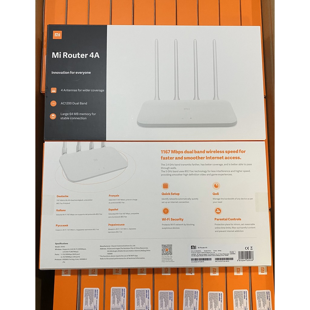 AC 1200Mbps Dualband Bộ Phát Wifi Xiaomi -Mi Router 4A - Quốc Tế Tiếng Anh-BH 2 năm 1 đổi 1-Hàng Chính Hãng