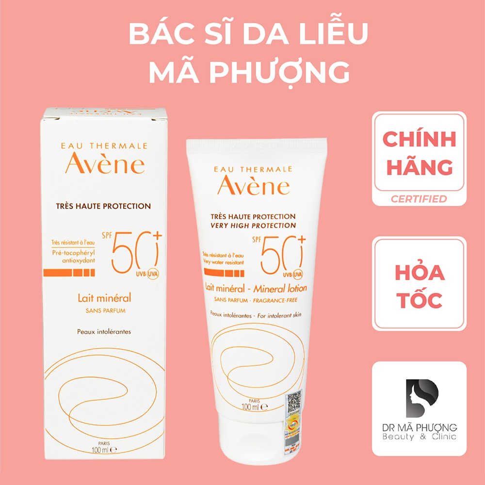 [CHÍNH HÃNG] Kem chống nắng vật lý Avene Very High Protection Lotion SPF 50+ 100ml