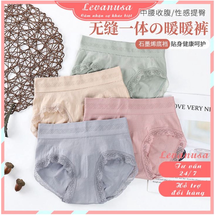 🔥 Quần lót nữ cotton kháng khuẩn cạp cao nâng mông - Quần lót mặc trong váy cạp to phối viền ren cao cấp LN9033 | BigBuy360 - bigbuy360.vn