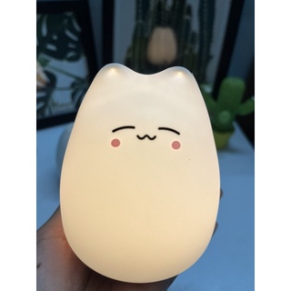 Đèn ngủ silicon hình mèo dễ thương (lỗi 1 đổi 1)