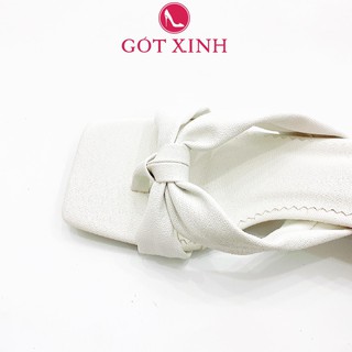 Dép cao gót nữ GÓT XINH D55 chất da nhám đế cao 2cm