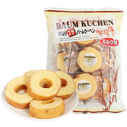 (4 loại) Bánh Baumkuchen Marukin gói 240gr (9 bánh)