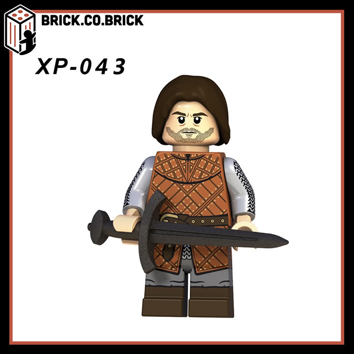 Lính Trung Cổ Nhà Stark Game of Thrones Mô Hình Đồ Chơi Lắp Ráp Trò Chơi Vương Quyền Stark Banner XP042-XP047
