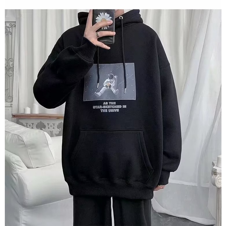 Áo hoodie In Hình Phi Hành Gia Thời Trang Chất Lượng Cao Phong Cách Hồng Kông Size M-5XL