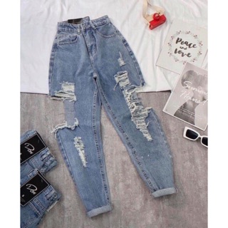 Quần baggy rách was ô mạn sườn❤FREESHIP❤ Best seller baggy jeans 2020 lưng cao ulzzang thảo xinh shop kèm ảnh thật sẵn