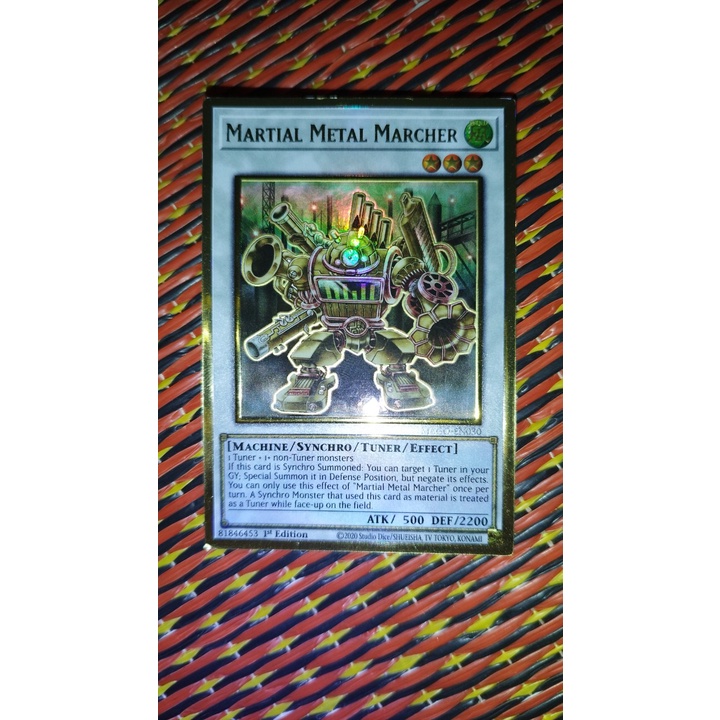 Tên thẻ bài yugioh: Martial Metal Marcher - MAGO-EN030 - Premium Gold Rare 1st Edition