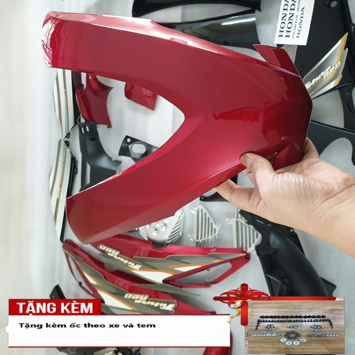 Bộ dàn áo xe FUTURE Neo Màu Đỏ Đun - TẶNG CẢ TEM & ỐC LUÔN NÈ - B554