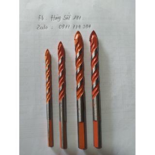 Bộ 4 mũi khoan đa năng gạch đá gốm sứ phi 6, 8, 10, 12