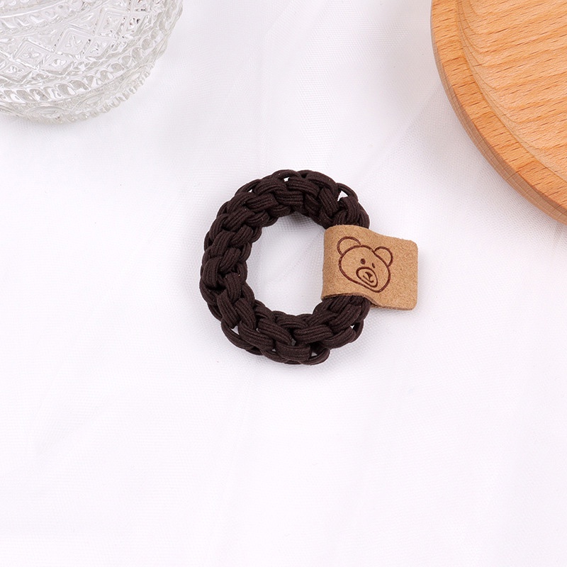 Dây Buộc Tóc Co Giãn Họa Tiết Gấu Hoạt Hình Dễ Thương Cho Nữ