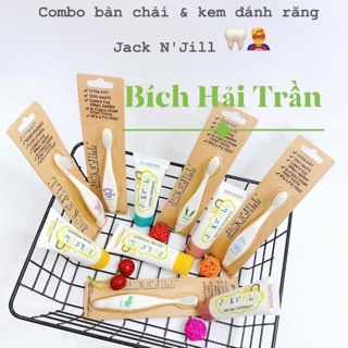 Bàn chải và kem đánh răng hữu cơ Jack N' Jill