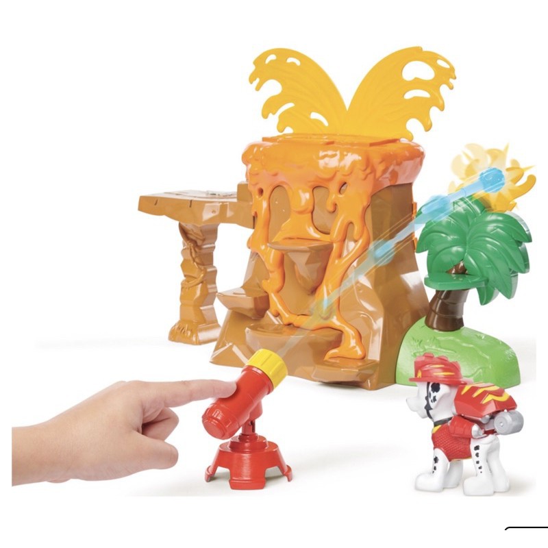 Set đồ chơi chó cứu hộ PAW Patrol, Dino Rescue Volcano Playset with Zipline and 3 Exclusive