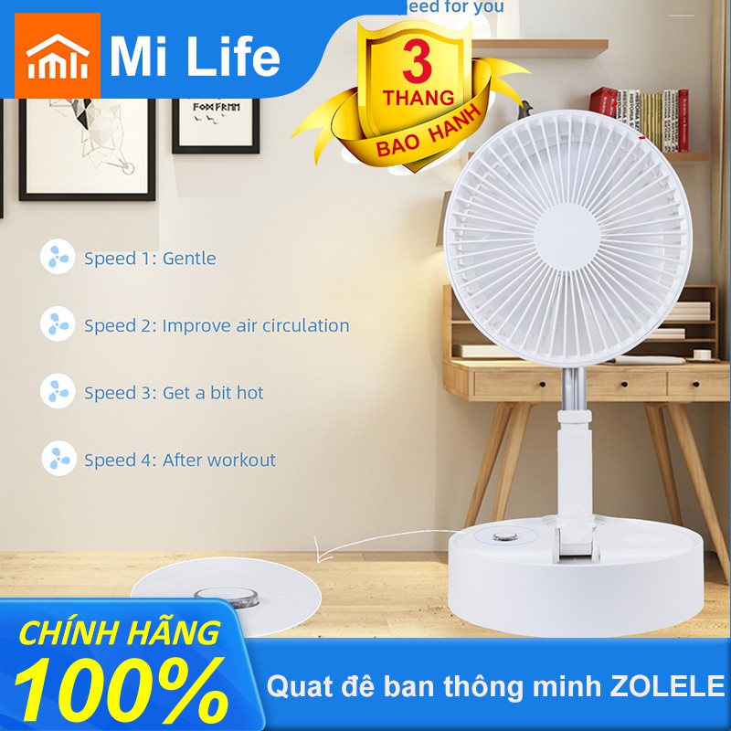 Quạt không dây tích hợp Remote kèm loa ZOLELE XIAOMI - Audio foldable fan ZOLELE XIAOMI