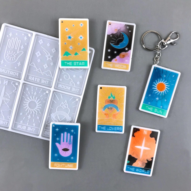 Sa Khuôn Silicon Làm Thẻ Bài Tarot Trang Sức DIY