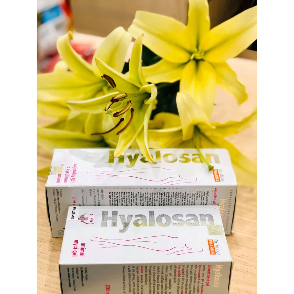 Dung dịch vệ sinh phụ nữ Hyalosan_Hộ trợ ngừa viêm nấm ngứa,dưỡng ẩm, trẻ hóa vùng kín lọ 200ml