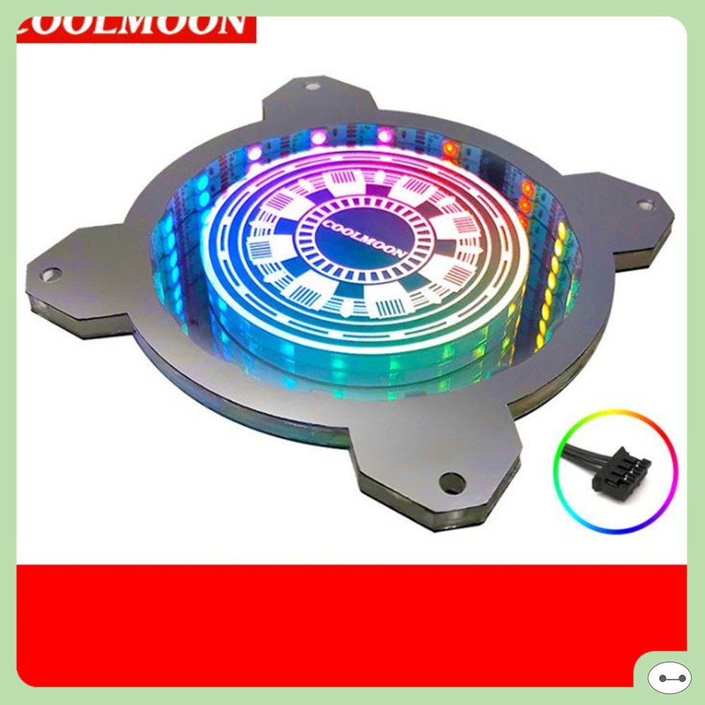 ỐP QUẠT RGB COOLMOON LÒ PHẲN ỨNG VÔ CỰC