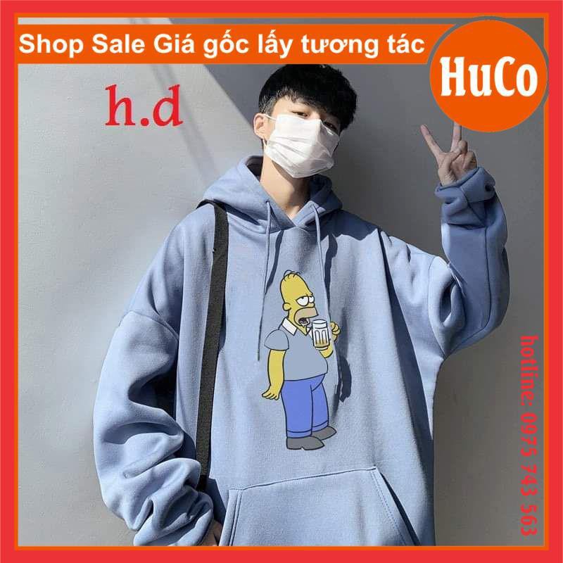 Áo hoodie thời trang thu đông nam nữ - nỉ người da vàng -áo có túi bụng form rộng unisex freesize giá rẻ