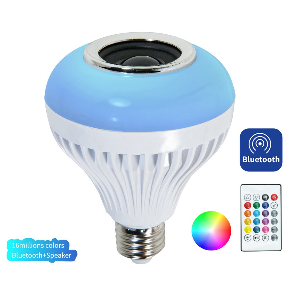 [PST]Wireless Bluetooth E27 B22 LED Light Bulb Music Playing Lamp with Remote Control