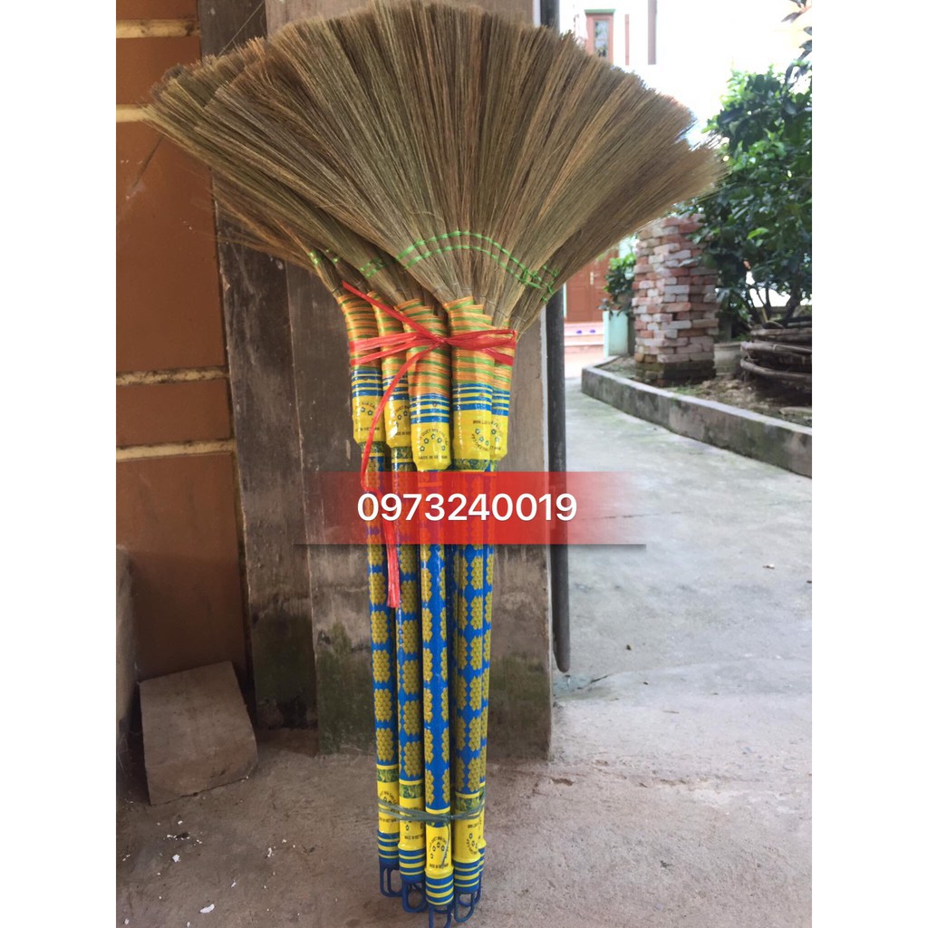CHỔI CHÍT BỀN ĐẸP CÁN GỖ BỌC NILONG SIÊU ĐẸP
