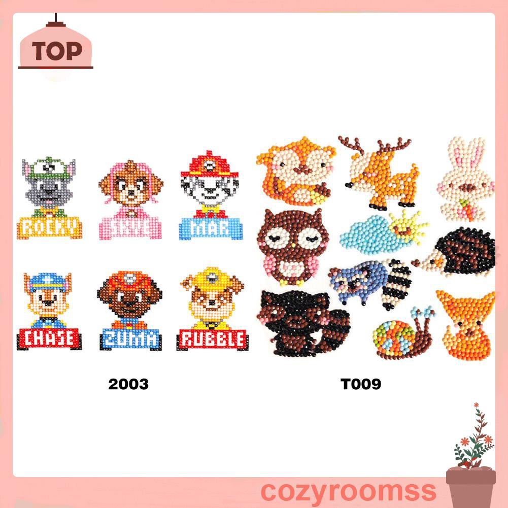 Set sticker đính đá hình thú DIY cho bé