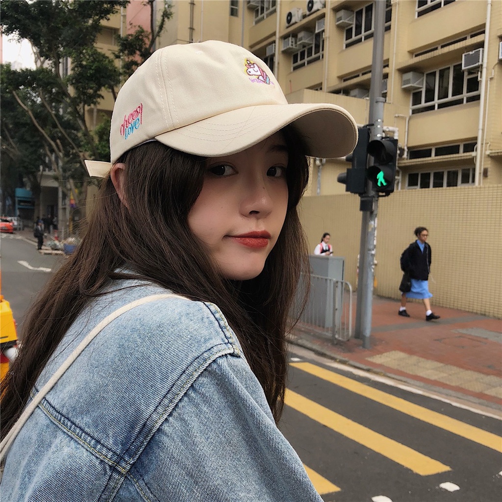Mũ lưỡi trai Nam Nữ thời trang chất cotton thêu họa tiết