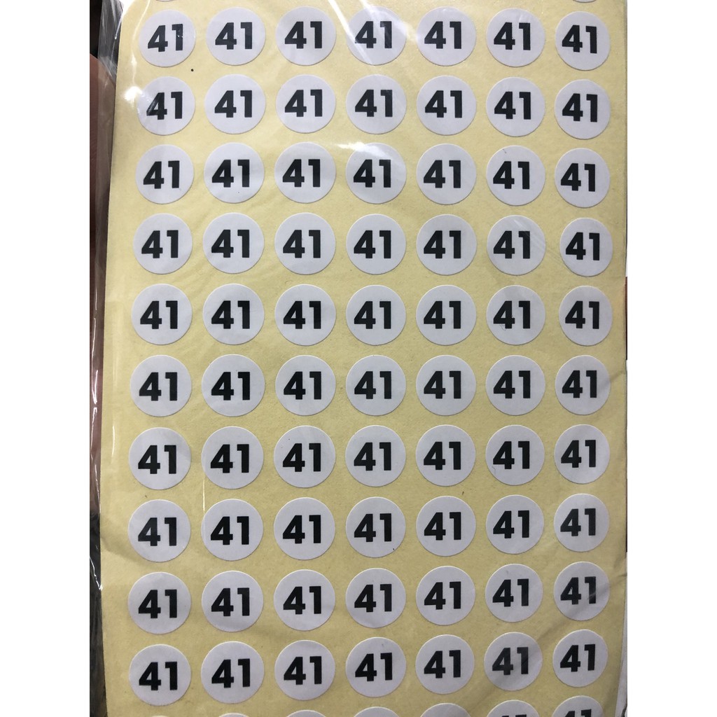 10 Tờ Tem Dán Size Quần Áo XS, S, M, L, XL, XXL,.... Dán Size Giày Dép 34, 35,36,37,...