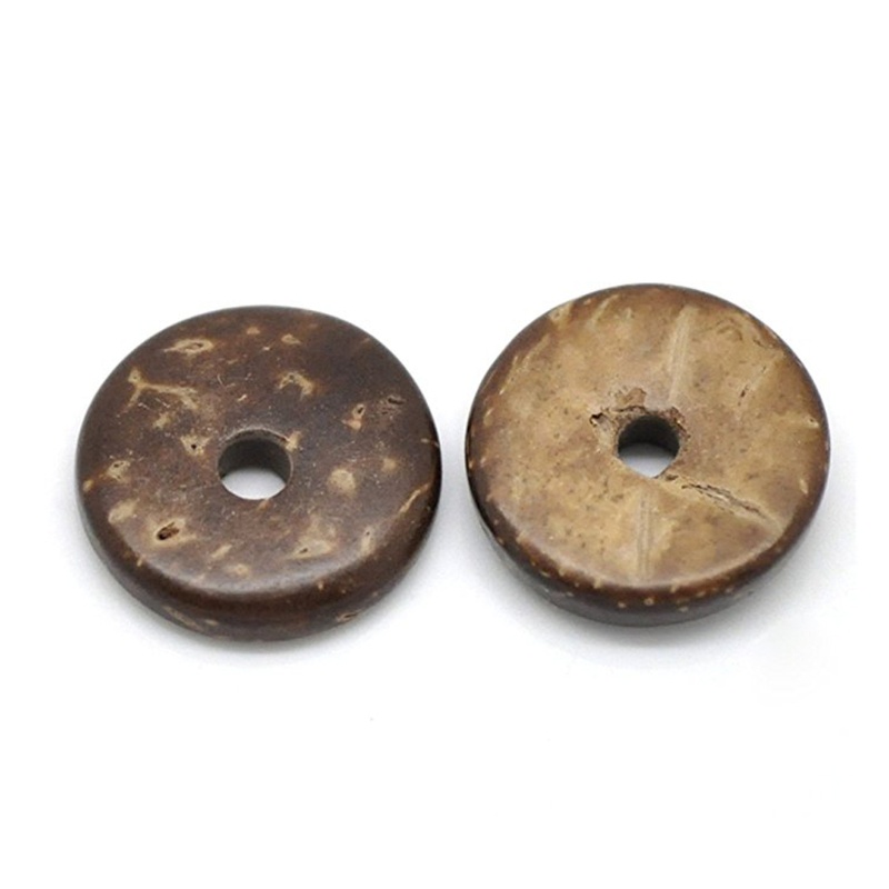 Set 110 Hạt Xâu Chuỗi 3mm Màu Nâu Bằng Vỏ Dừa Dùng Làm Đồ Trang Sức DIY