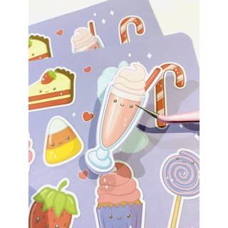 Sticker hình dán đồ ăn uống dễ thương