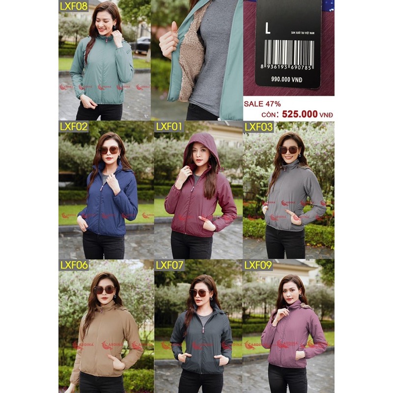 BÁN SỈ ÁO GIÓ LÓT LÔNG CỪU CDN CHO NỮ