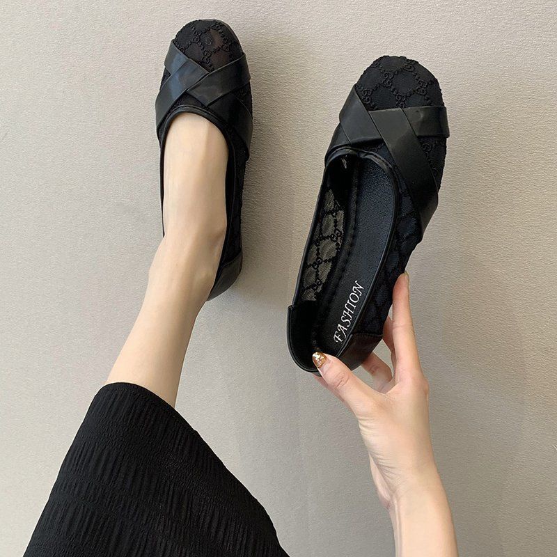 Giày Lười Đế Bằng Thoáng Khí Phong Cách Hàn Quốc Thời Trang Mùa Hè Hàng Mới Dành Cho Bạn Nữ