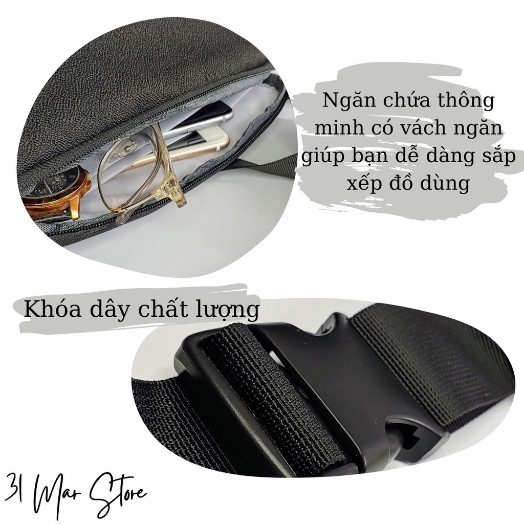 Túi đeo chéo Nam Weixier vải Jacquard cao cấp nhiều ngăn tiện dụng | BigBuy360 - bigbuy360.vn