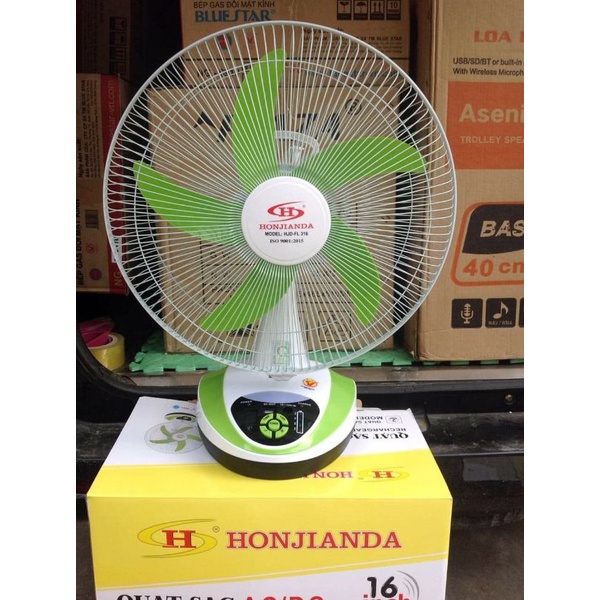 Quạt sạc 2 bình Honjianda HJD-FL 316 LED