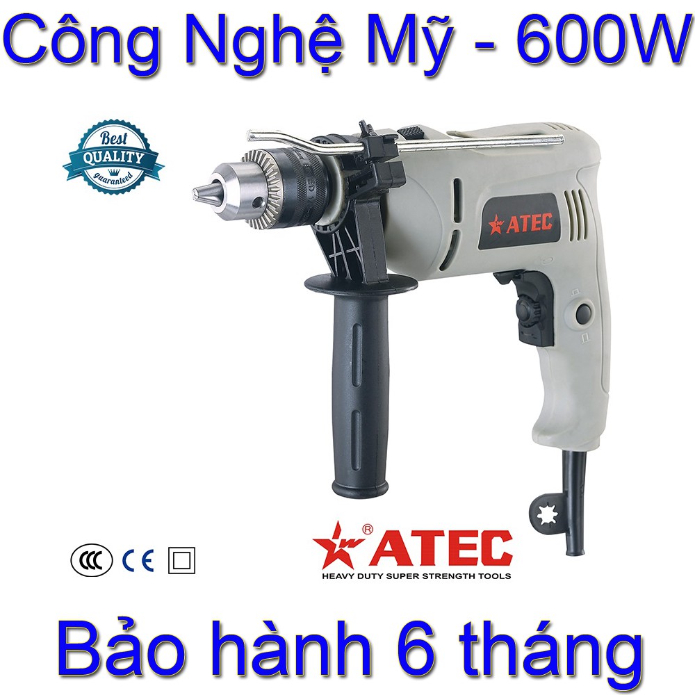 Máy khoan ATEC AT7216B chính hãng công suất 600W mạnh mẽ, động cơ dây đồng bền bỉ. Bảo hành 6 tháng toàn quốc