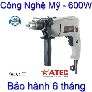 Máy khoan ATEC AT7216B chính hãng công suất 600W mạnh mẽ, động cơ dây đồng bền bỉ. Bảo hành 6 tháng toàn quốc