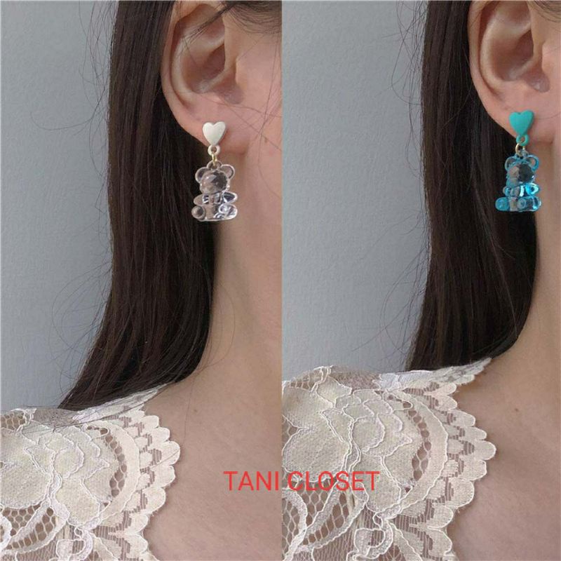 Bông Tai Hình Gấu Gummy Nhựa Resin