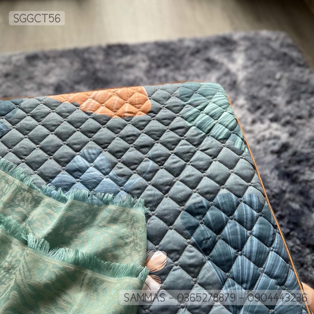 Set Ga Gối Cotton Chần Bông 3 Món, Ga Trải Giường Kèm Vỏ Gối Thấm Hút Mồ Hôi