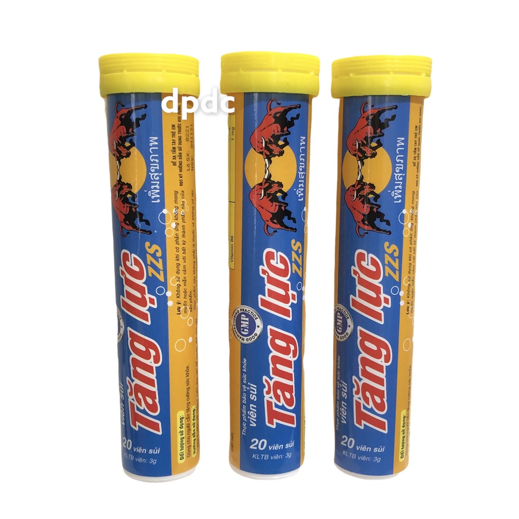 Viên sủi tăng lực ZZS, bổ sung Vitamin C, B, PP tăng sinh lực, giúp tỉnh táo, giảm mệt mỏi - Tuyp 20 Viên
