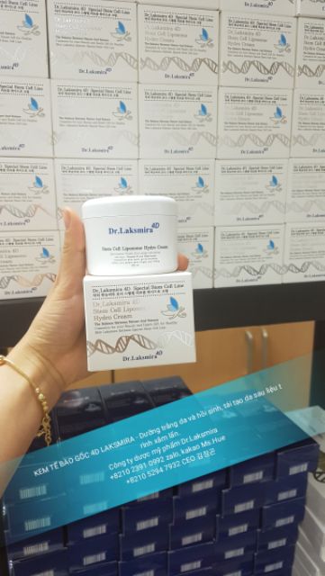 3 ống huyết thanh trắng da + 1 hũ kem tế bào gốc 4D Dr.laksmira