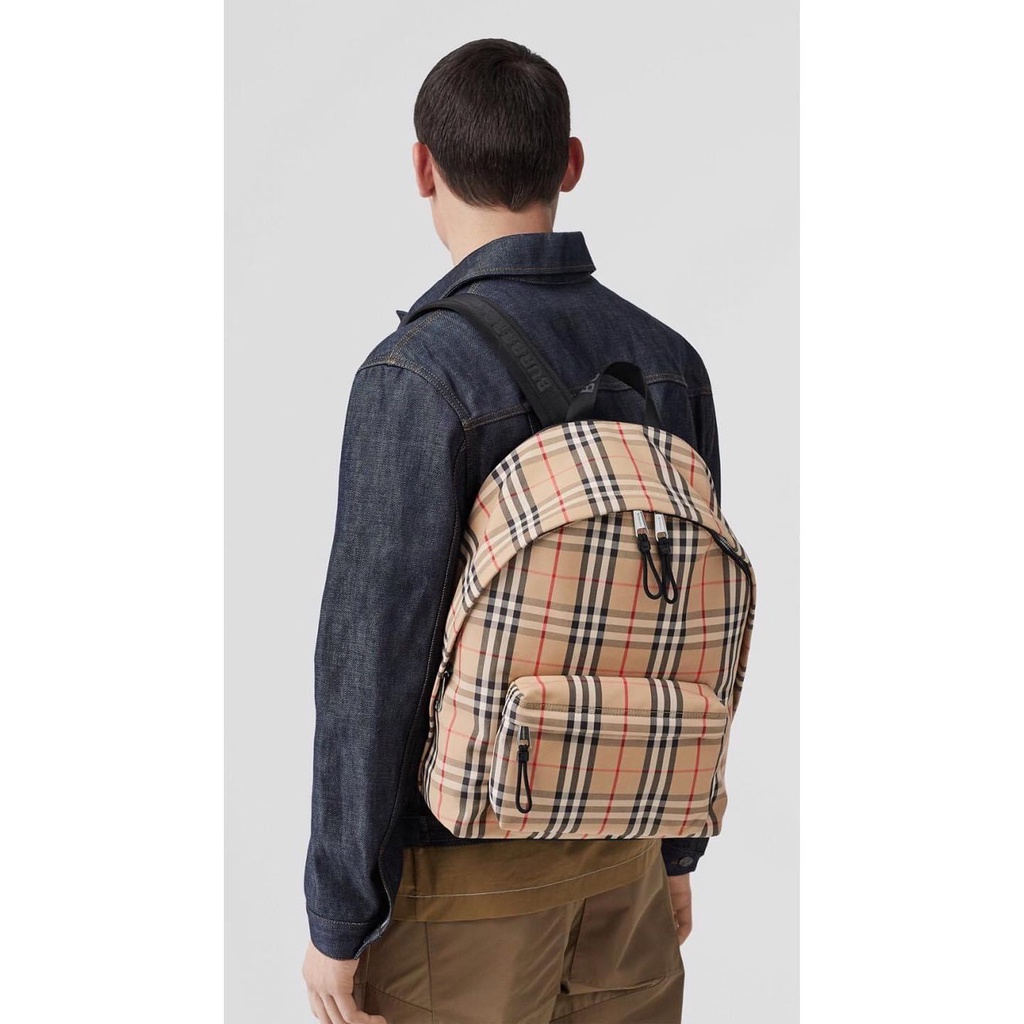 Balo BBR WM488-40 JETT VINTAGE CHECK  PHỤ KIỆN ĐỀU KHẮC LOGO, TRONG LÓT VẢI MÀU ĐỎ CODE ĐẦY ĐỦ