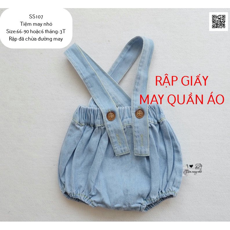 SS107_Rập giấy may romper yếm